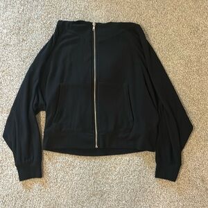 Women’s drop shoulder zip up hoodie